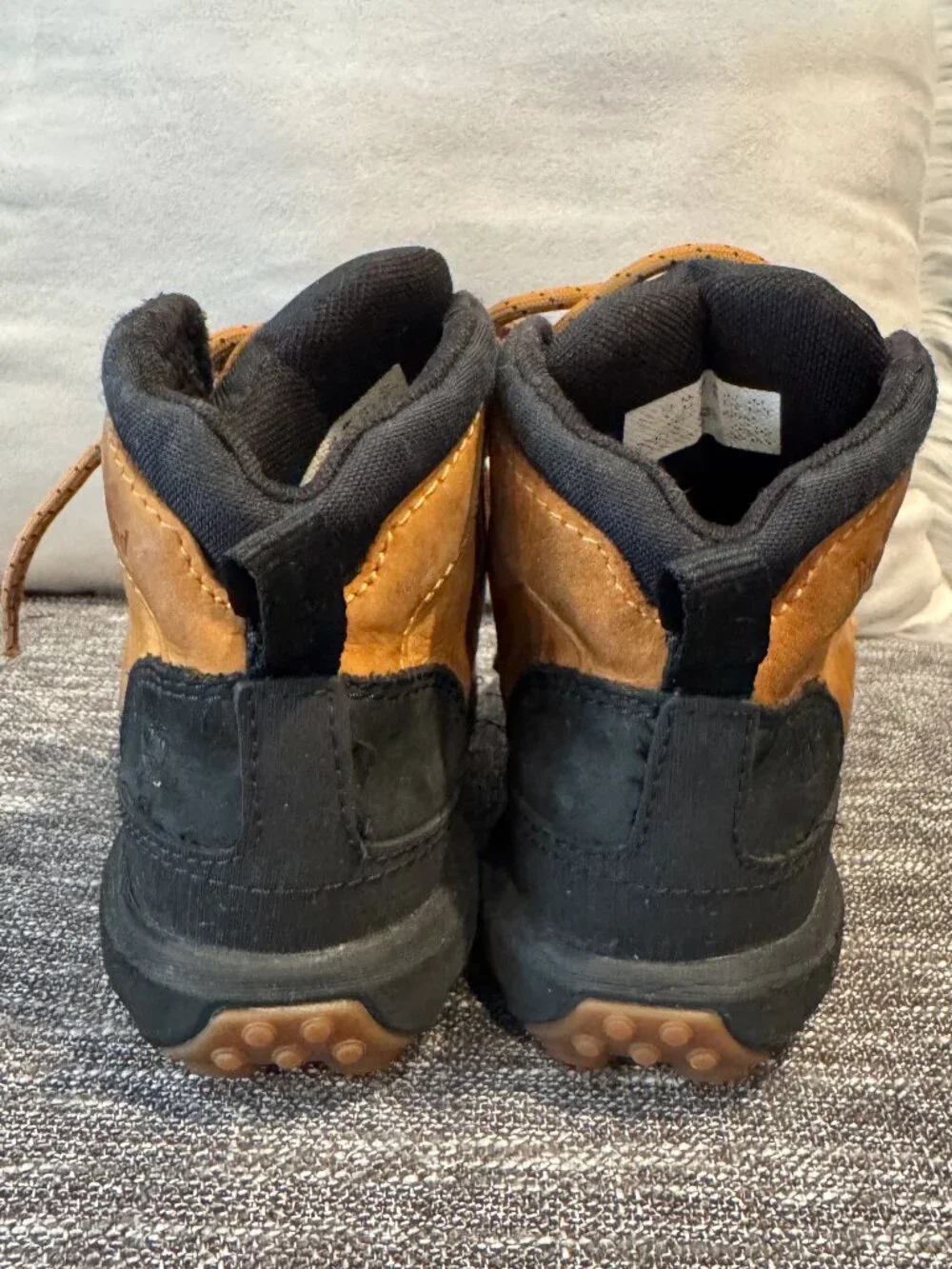 Timberland Toddler Waterproof Boots Kids Size 9 Brown Nubuck Premium Leather EUC